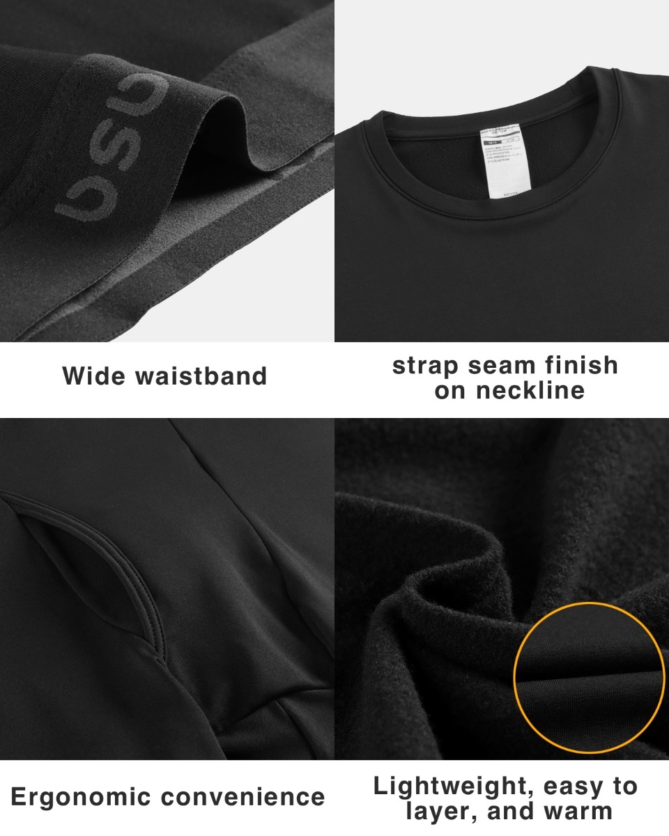 LAPASA Thermal Underwear for Men Long John Set Fleece Lined Base Layer Top and Bottom M11 