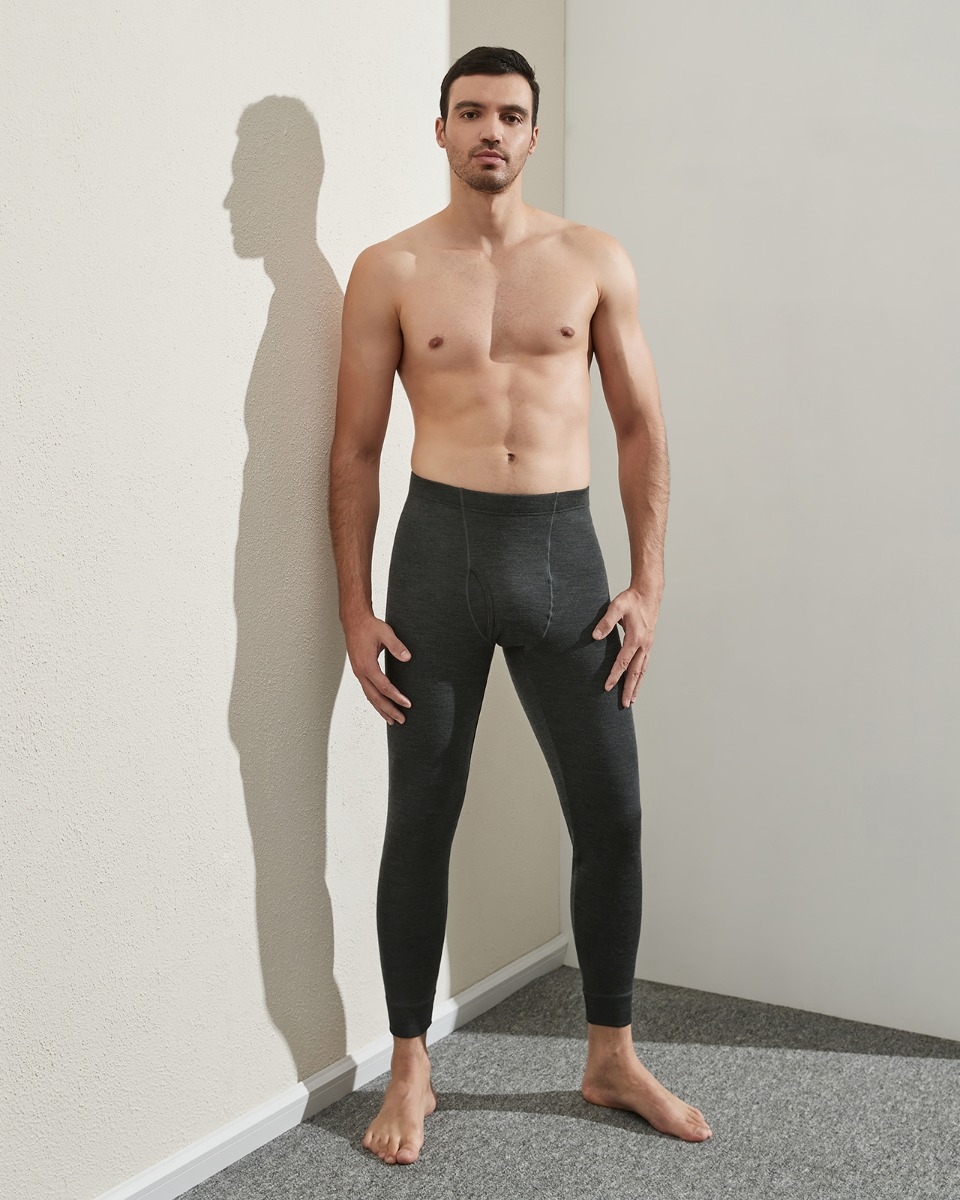 LAPASA Men's 100% Merino Wool Base Layer Thermal Underwear Pants Long John Leggings Bottom Lightweight & Midweight M30 M68 