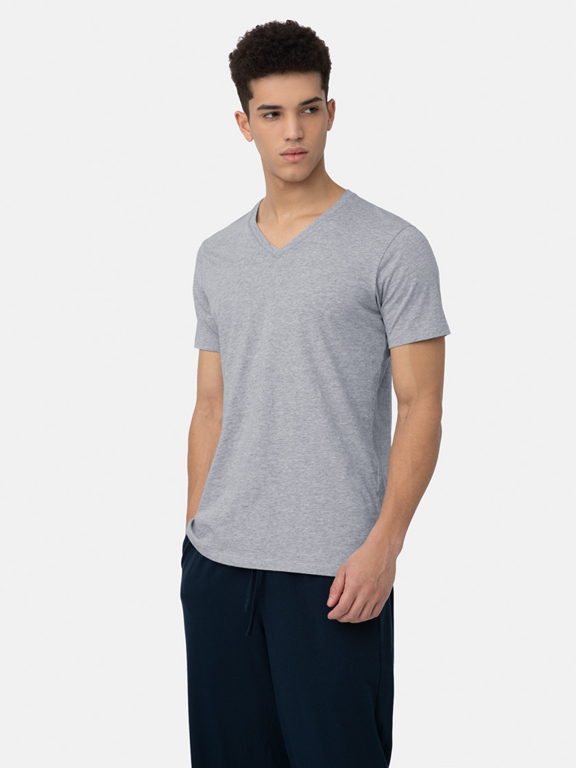 LAPASA Mens Undershirts 4-Pack 100% Soft Premium Cotton T-Shirts Short Sleeve Classic Regular Fit Assorted Colors M34 