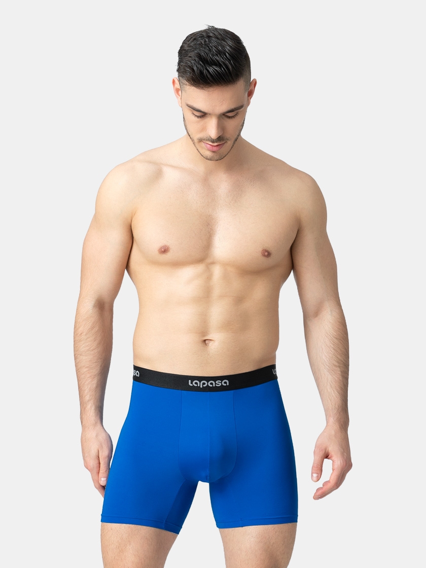 AiJump Pacco da 5 Boxer Briefs Intimo Uomo in Cotone Comodo Elasticizzato Boxershort No-Fly Trunk Underwear 