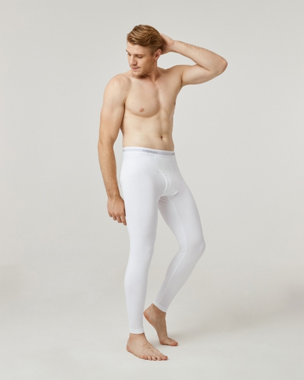 LAPASA (2 Pack) Men's Midweight Thermal Underwear Pants Fleece Lined Base Layer Long John Leggings M56R2                                      