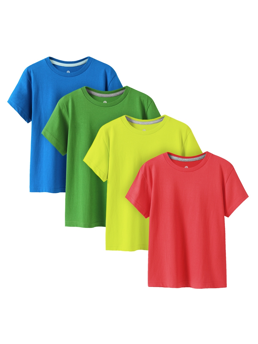 LAPASA Hypoallergenic 100% Cotton Kid's T-shirt Worry-free Unisex K01R4 4pack
