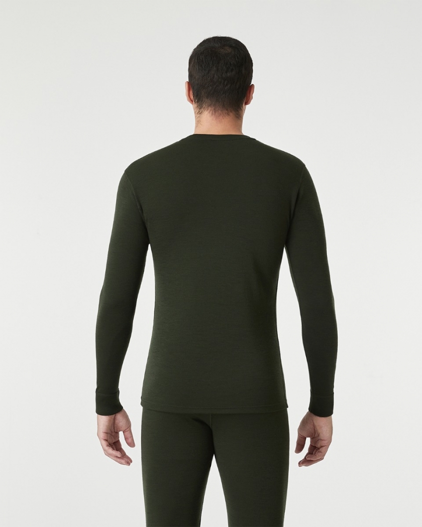 LAPASA Men's 100% Merino Wool Lightweight Thermal Top Long Sleeve Crew Neck Base Layer Undershirt M29R1