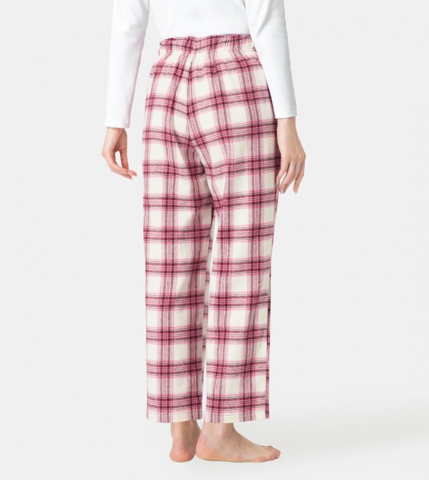 LAPASA Women's Cotton Flannel Lounge Pants Loose Fit Sleepwear Pyjama Trousers L74