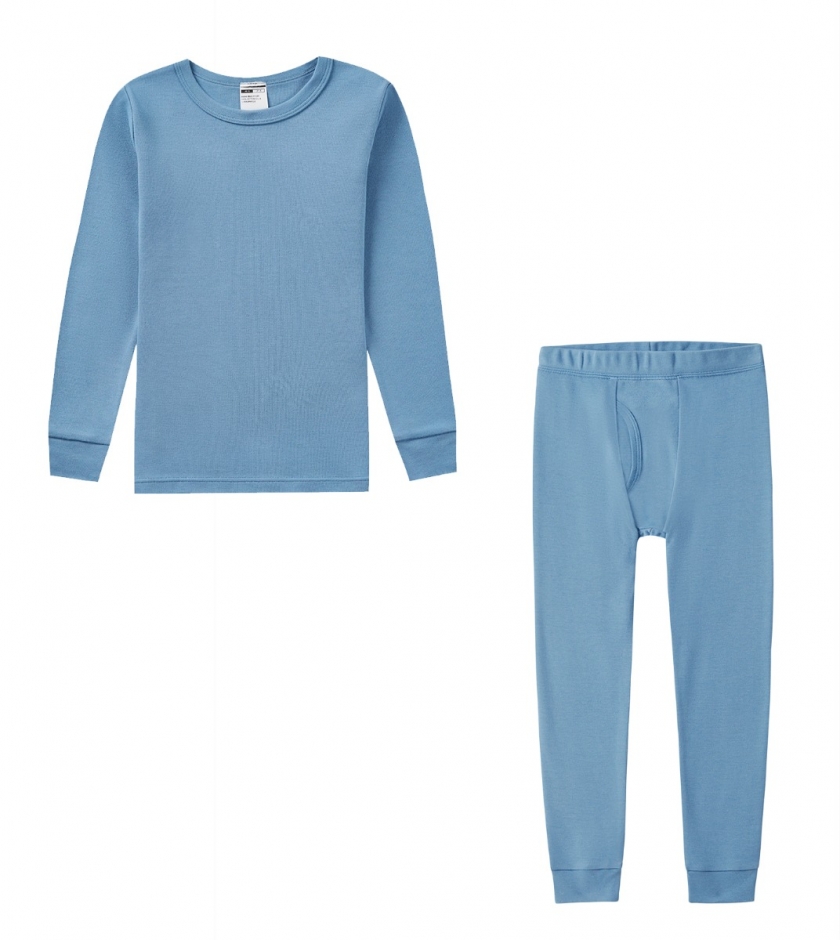 LAPASA Boy's 100% Cotton Hypoallergenic Thermal Set Midweight Winter Base Layer Pajamas B10R2