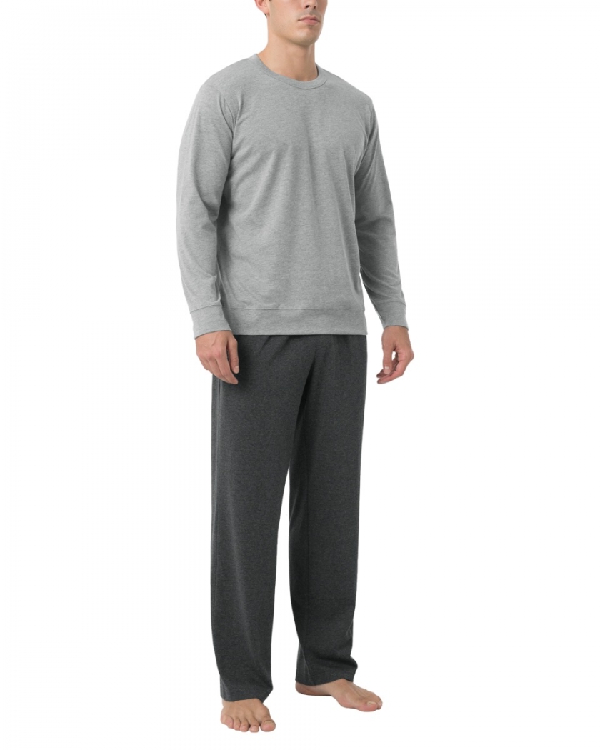 LAPASA Men's Lightweight Polycotton Pajama Set Pajama Top & Bottom M100R2
