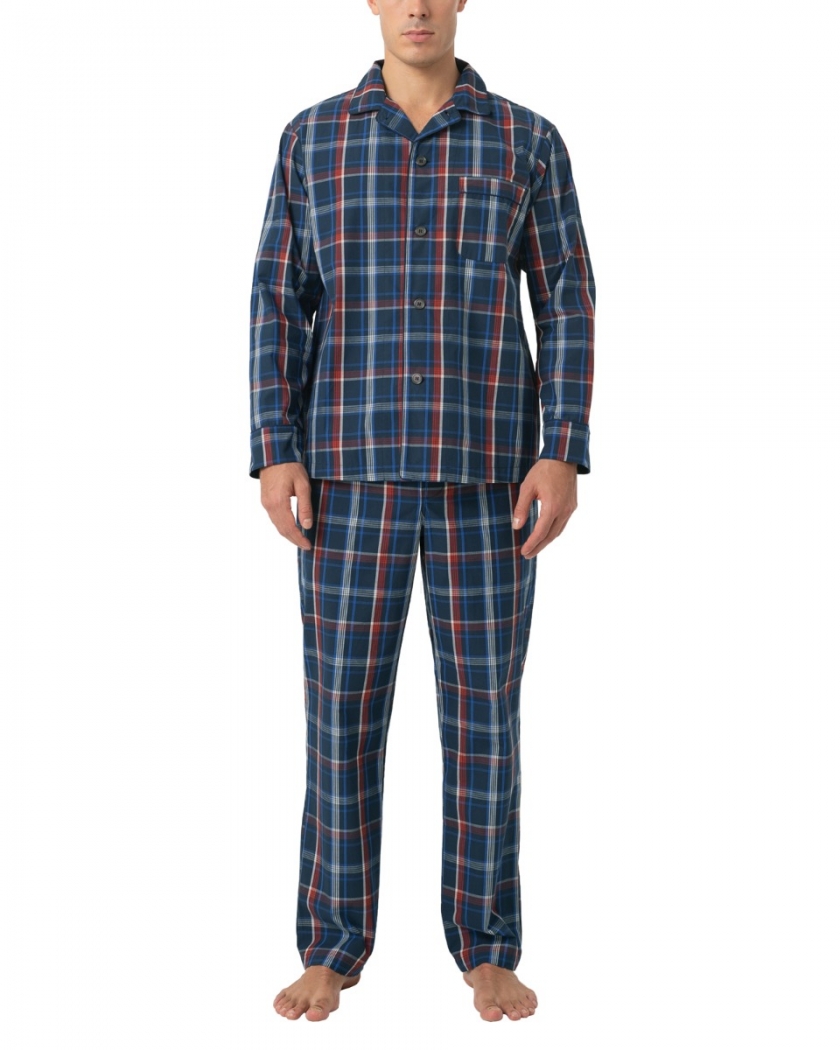 LAPASA Men's Long Sleeve Pajama Woven Set M103R2