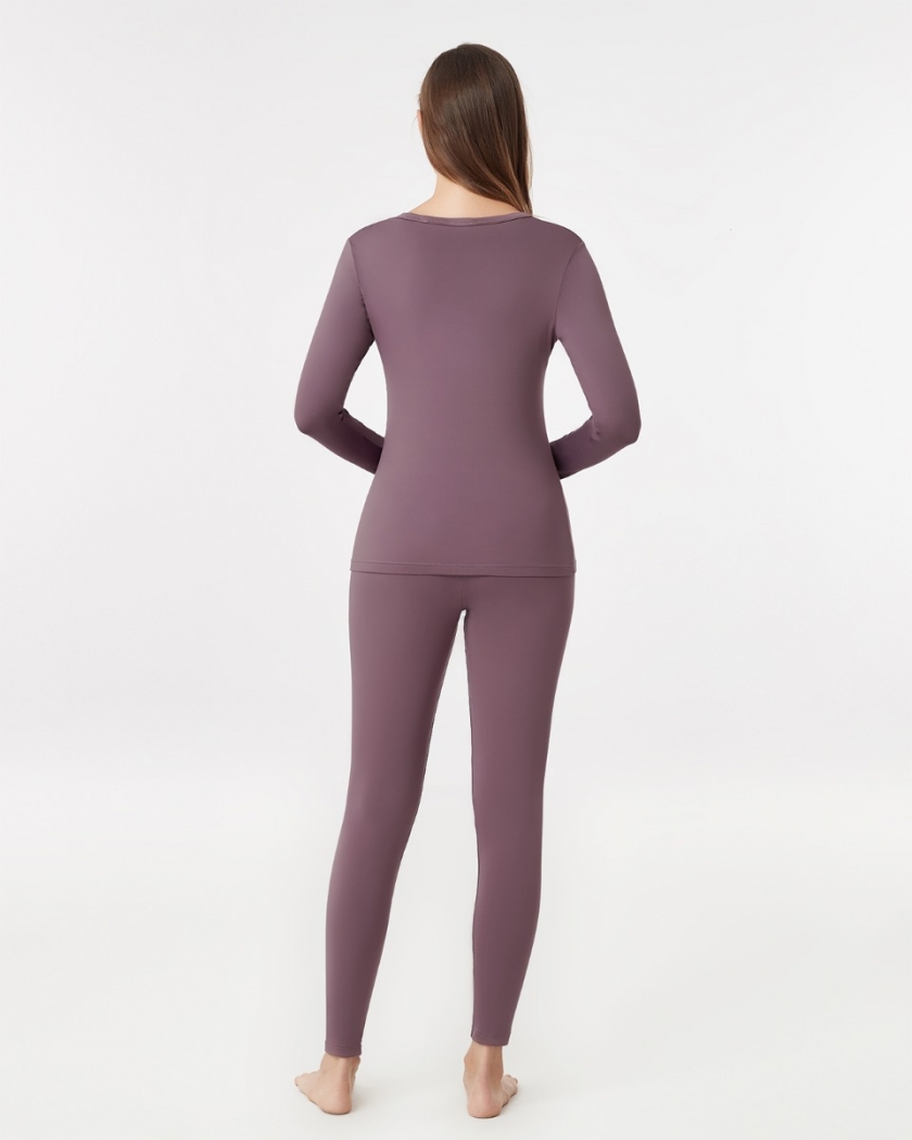 LAPASA Women's Midweight Thermal Underwear Long John Set Breathable Fleece Lined Base Layer L41R2	