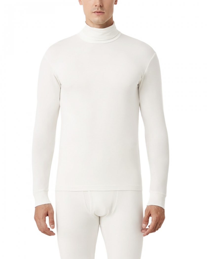 LAPASA Men's HeatGen Midweight Turtleneck Thermal Underwear Shirt Polo Neck Base Layer Top M104R1                                                       