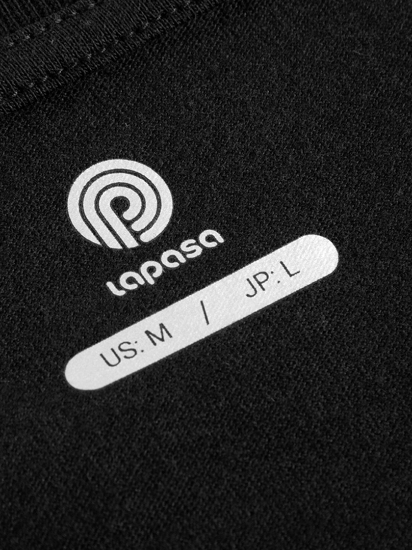 LAPASA Mens Tagless 100% Cotton Classic Soft T-Shirt, Multipack Regular-Fit Crew Neck Solid Color Undershirt 4 Pack M115R4               