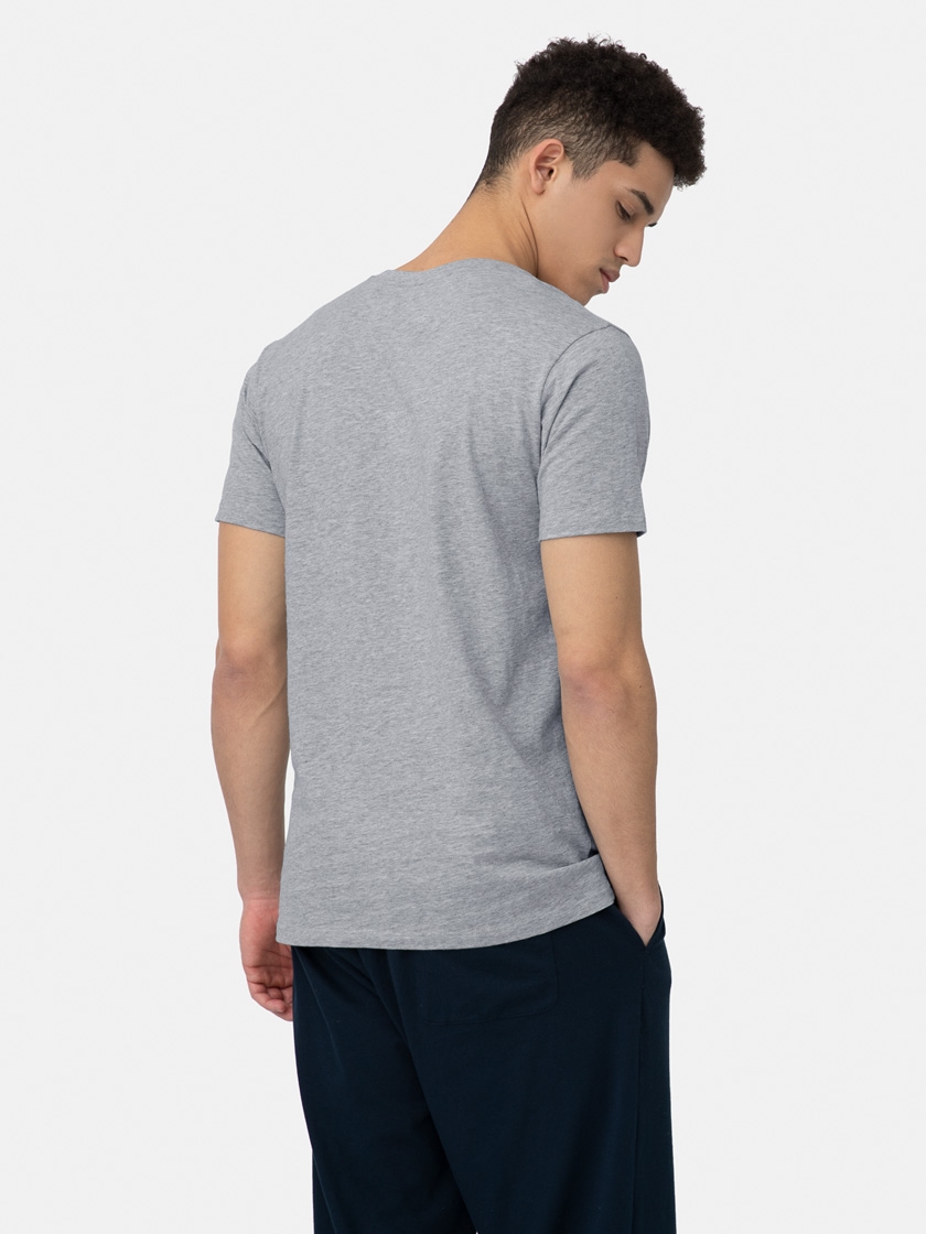 LAPASA Mens Tagless 100% Cotton Classic Soft T-Shirt, Multipack Regular-Fit V-Neck Solid Color Undershirt 4 Pack M116R4                          