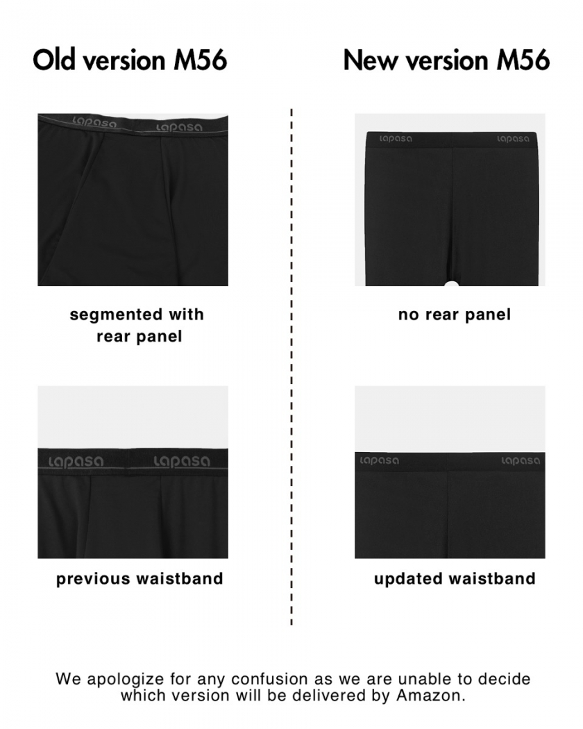 LAPASA (2 Pack) Men's Midweight Thermal Underwear Pants Fleece Lined Base Layer Long John Leggings M56R2                                      