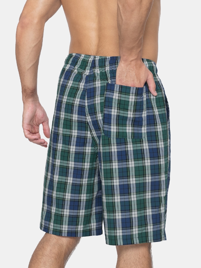 LAPASA 2 Pack Men's Plaid 100% Cotton Lounge Shorts Relaxed Fit Madras Shorts M92R2